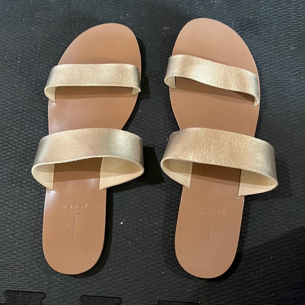 J crew gold sandles